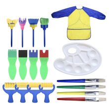 Wholesale stationery art supplies Children painting sponge brush early education kindergarten puzzle painting tools 18pcs/sets